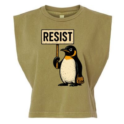 Resist Penguin Garment-Dyed Women's Muscle Tee