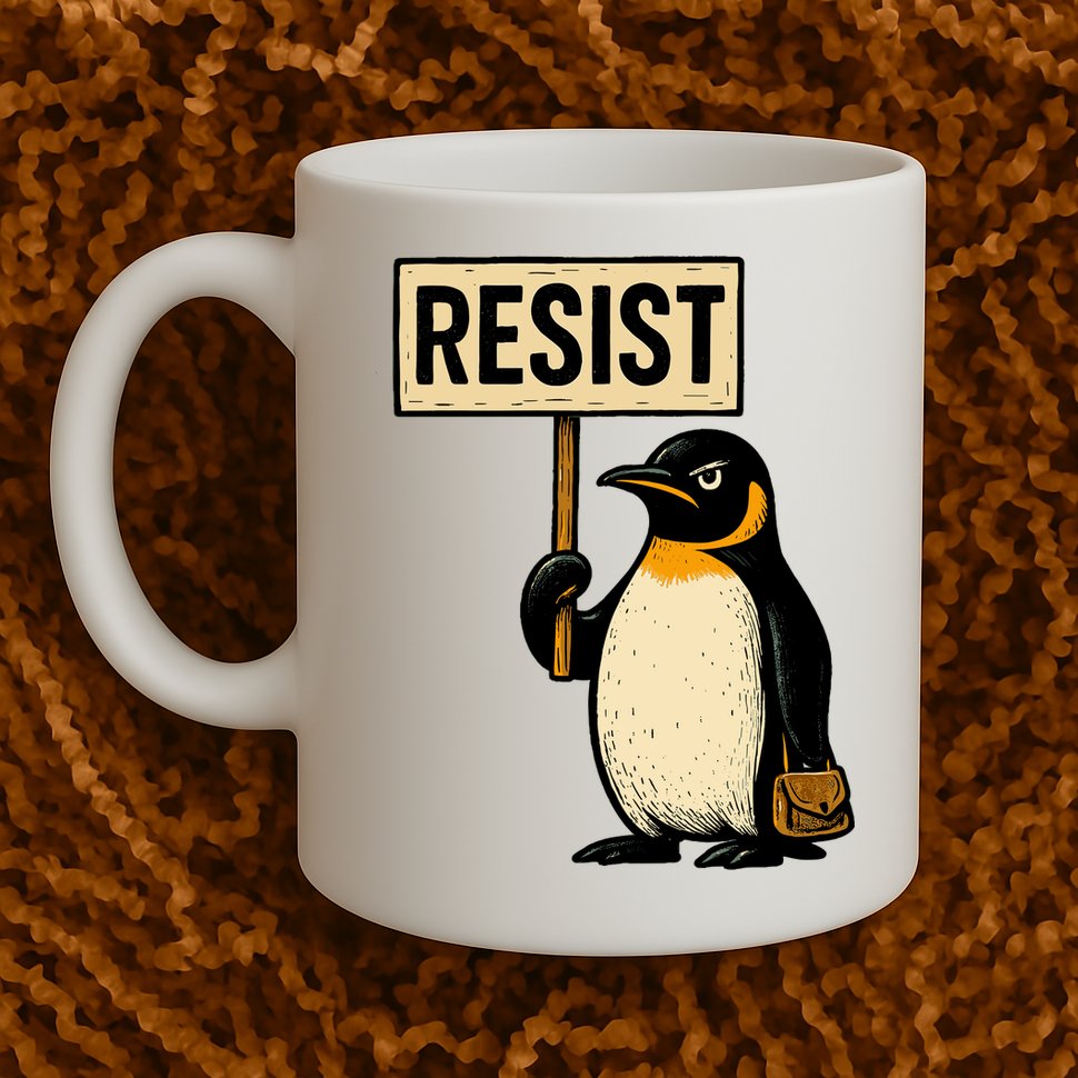 Resist Penguin Mug