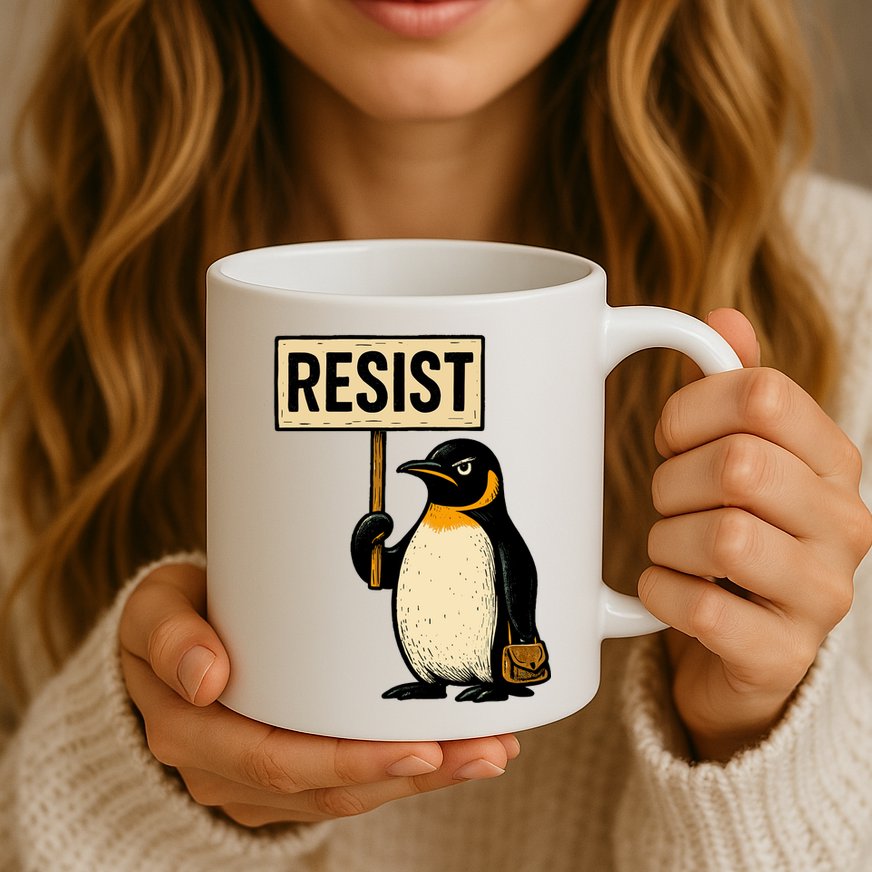 Resist Penguin Mug