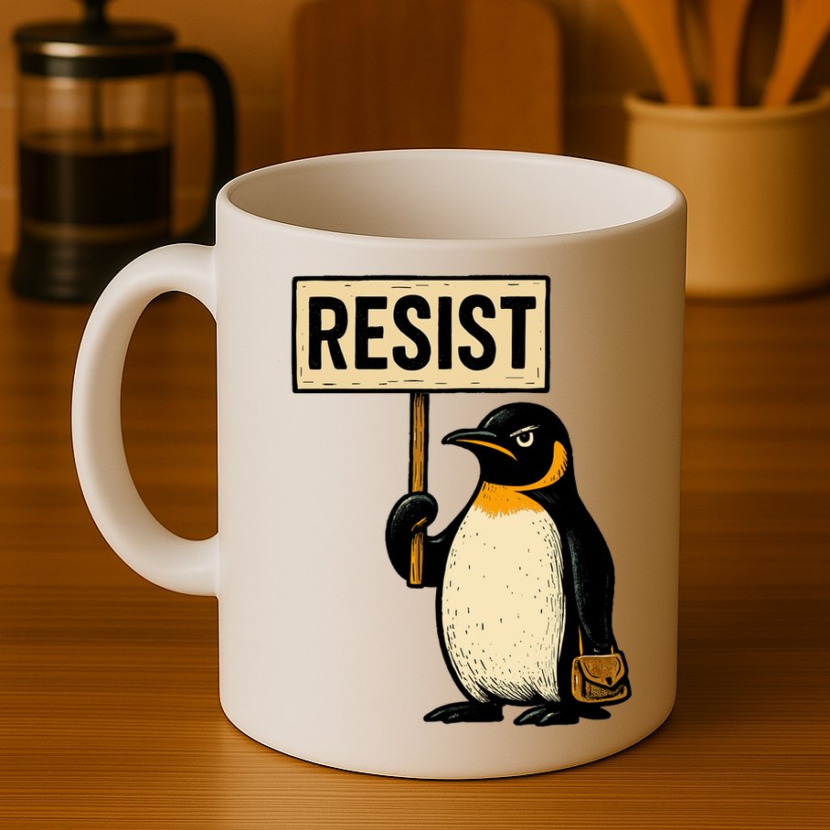 Resist Penguin Mug