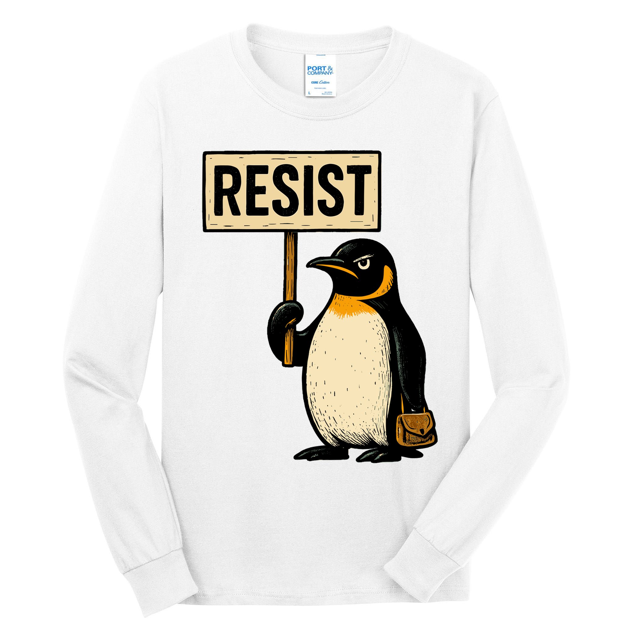 Resist Penguin Tall Long Sleeve T-Shirt