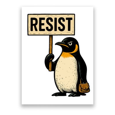 Resist Penguin Poster