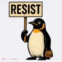 Resist Penguin Poster
