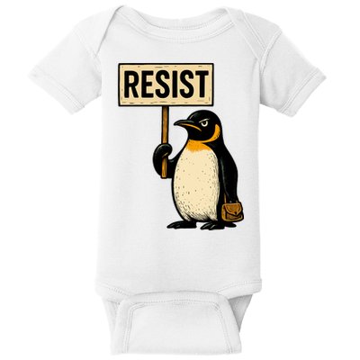 Resist Penguin Baby Bodysuit