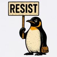 Resist Penguin Women's Crop Top Tee