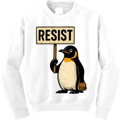 Resist Penguin Kids Sweatshirt