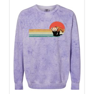 Red Panda Retro Red Panda Zoo Animal Red Panda Lover Colorblast Crewneck Sweatshirt