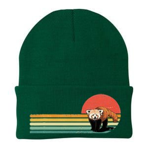 Red Panda Retro Red Panda Zoo Animal Red Panda Lover Knit Cap Winter Beanie