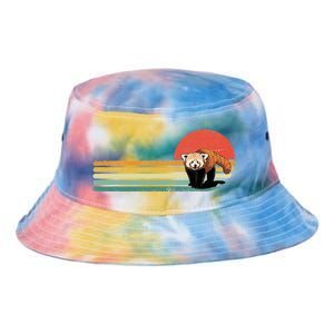 Red Panda Retro Red Panda Zoo Animal Red Panda Lover Tie Dye Newport Bucket Hat