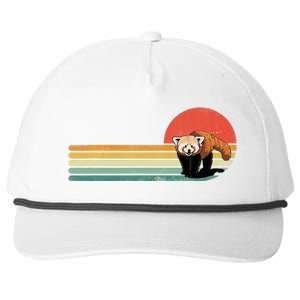 Red Panda Retro Red Panda Zoo Animal Red Panda Lover Snapback Five-Panel Rope Hat