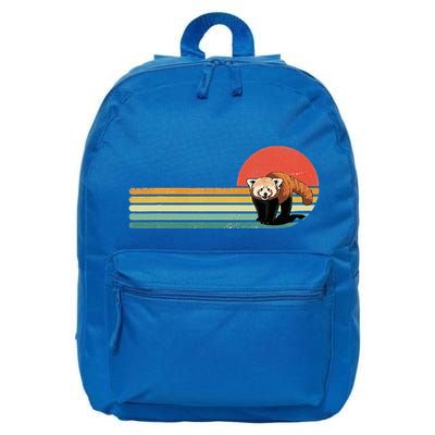 Red Panda Retro Red Panda Zoo Animal Red Panda Lover 16 in Basic Backpack