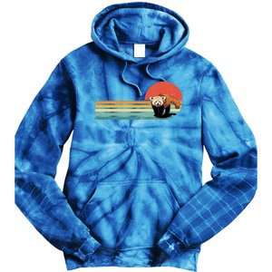 Red Panda Retro Red Panda Zoo Animal Red Panda Lover Tie Dye Hoodie