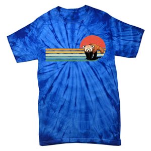 Red Panda Retro Red Panda Zoo Animal Red Panda Lover Tie-Dye T-Shirt