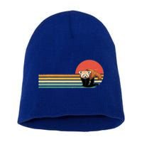 Red Panda Retro Red Panda Zoo Animal Red Panda Lover Short Acrylic Beanie