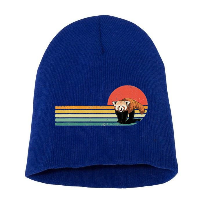 Red Panda Retro Red Panda Zoo Animal Red Panda Lover Short Acrylic Beanie