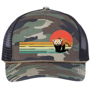 Red Panda Retro Red Panda Zoo Animal Red Panda Lover Retro Rope Trucker Hat Cap