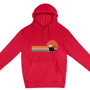 Red Panda Retro Red Panda Zoo Animal Red Panda Lover Premium Pullover Hoodie