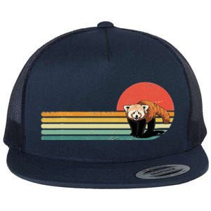 Red Panda Retro Red Panda Zoo Animal Red Panda Lover Flat Bill Trucker Hat