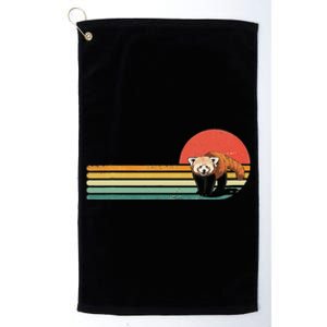 Red Panda Retro Red Panda Zoo Animal Red Panda Lover Platinum Collection Golf Towel