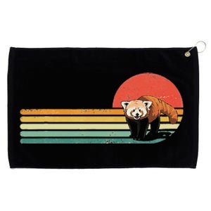 Red Panda Retro Red Panda Zoo Animal Red Panda Lover Grommeted Golf Towel