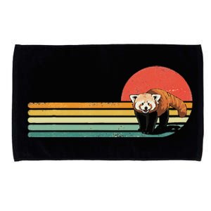 Red Panda Retro Red Panda Zoo Animal Red Panda Lover Microfiber Hand Towel