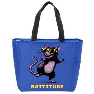 Rattitude Pi.N.K. Rat Sunglasses Dancing Zip Tote Bag