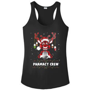 Red Plaid Reindeer Pharmacy Crew Christmas Great Gift Ladies PosiCharge Competitor Racerback Tank