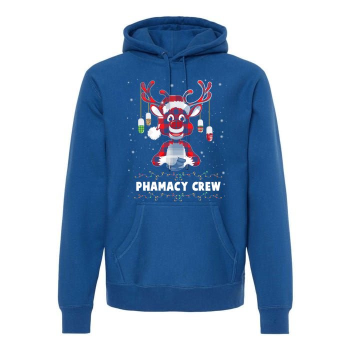 Red Plaid Reindeer Pharmacy Crew Christmas Great Gift Premium Hoodie