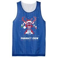 Red Plaid Reindeer Pharmacy Crew Christmas Great Gift Mesh Reversible Basketball Jersey Tank