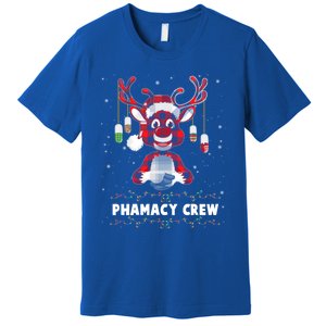 Red Plaid Reindeer Pharmacy Crew Christmas Great Gift Premium T-Shirt