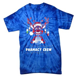 Red Plaid Reindeer Pharmacy Crew Christmas Great Gift Tie-Dye T-Shirt