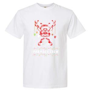 Red Plaid Reindeer Pharmacy Crew Christmas Great Gift Garment-Dyed Heavyweight T-Shirt