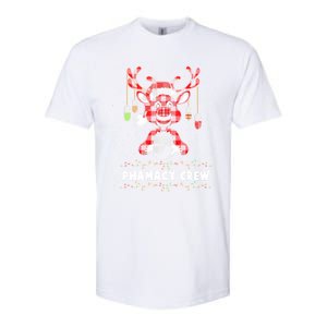 Red Plaid Reindeer Pharmacy Crew Christmas Great Gift Softstyle CVC T-Shirt