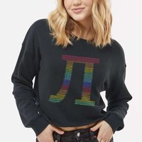 Rainbow Pie Cropped Pullover Crew