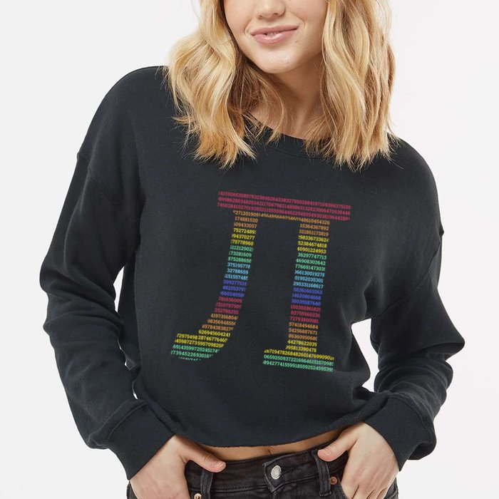 Rainbow Pie Cropped Pullover Crew