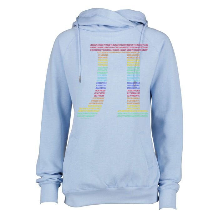 Rainbow Pie Womens Funnel Neck Pullover Hood