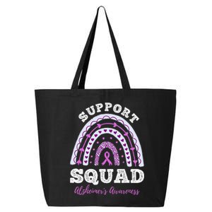 Rainbow Purple Ribbon Support Squad AlzheimerS 25L Jumbo Tote