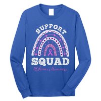 Rainbow Purple Ribbon Support Squad AlzheimerS Long Sleeve Shirt