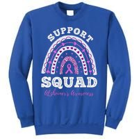 Rainbow Purple Ribbon Support Squad AlzheimerS Sweatshirt