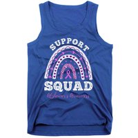 Rainbow Purple Ribbon Support Squad AlzheimerS Tank Top