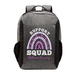 Rainbow Purple Ribbon Support Squad AlzheimerS Vector Backpack