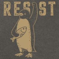 Resist Penguin Cotton Canvas Backpack