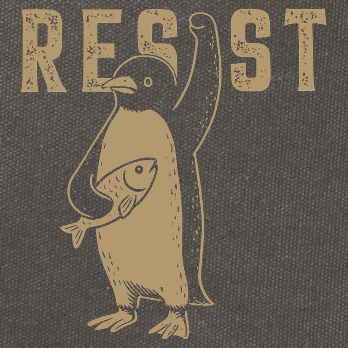 Resist Penguin Cotton Canvas Backpack