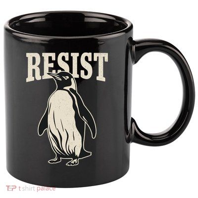 Resist Penguin 11oz C Handle Ceramic Mug