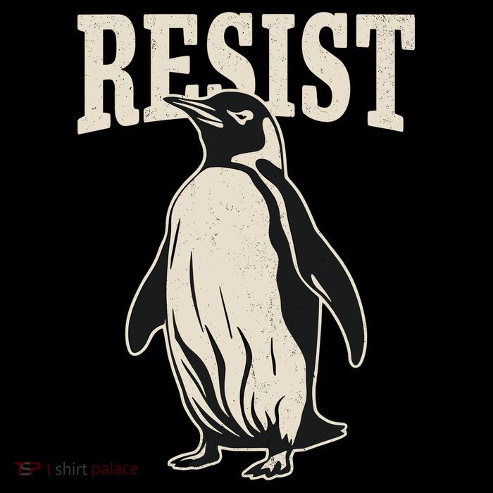 Resist Penguin Drawstring Bag