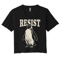 Resist Penguin Women's Crop Top Tee