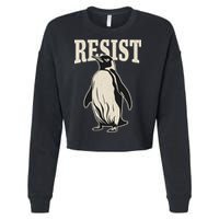 Resist Penguin Cropped Pullover Crew