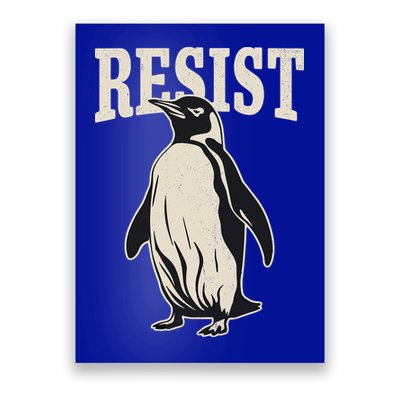 Resist Penguin Poster