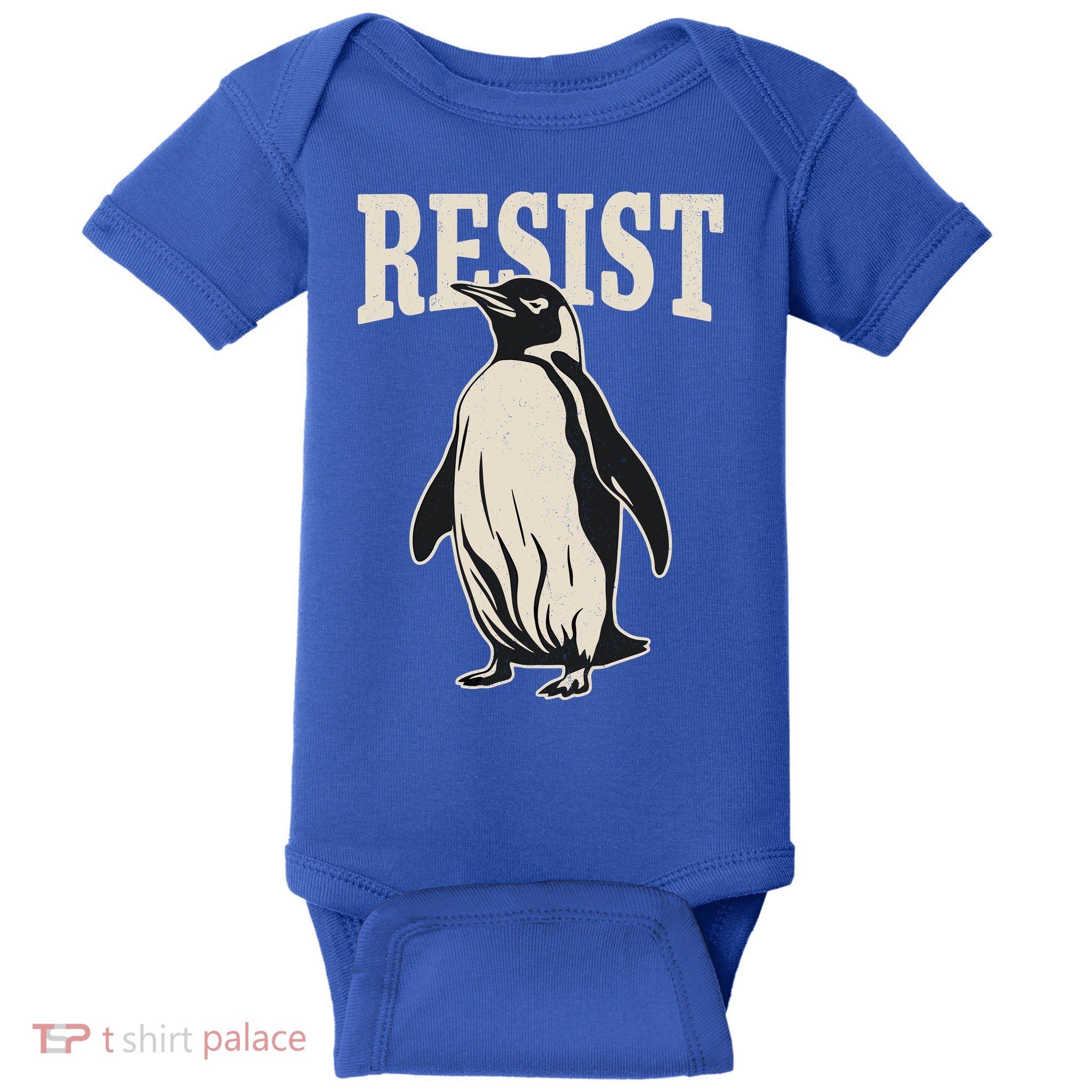 Resist Penguin Baby Bodysuit