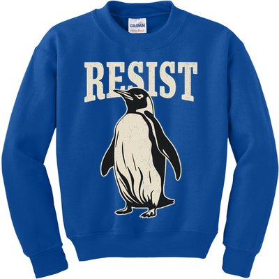 Resist Penguin Kids Sweatshirt